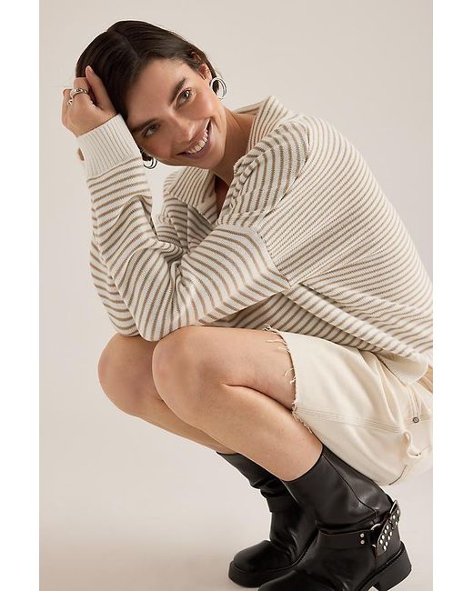 Barbour Natural Aylesby Stripe Collared Jumper