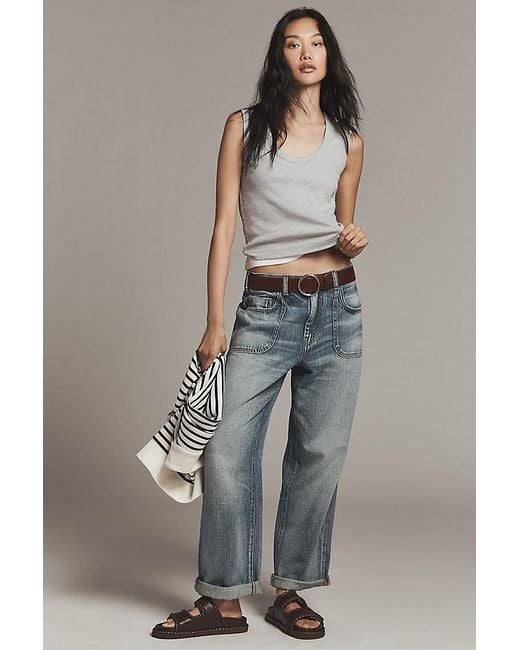 Pilcro Blue The Jenna Mid-Rise Relaxed Jeans By