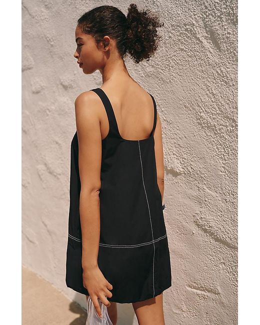 Maeve Brown Poplin Bubble Mini Dress