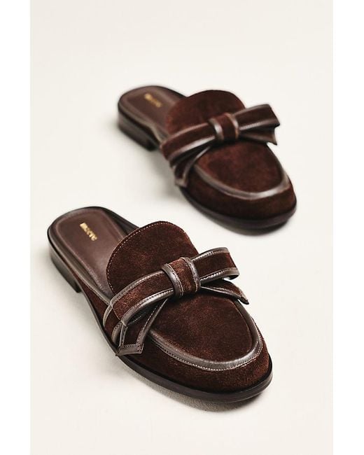 Maeve Black 3D Bow Loafer Slides