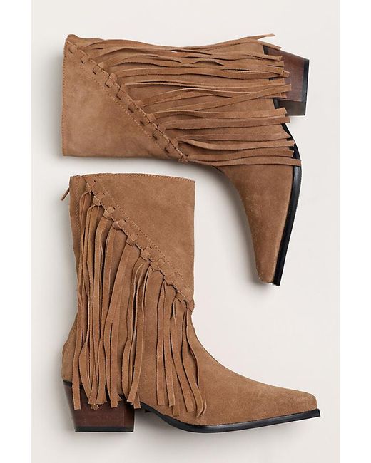 Matisse Brown Buck Fringe Suede Boots