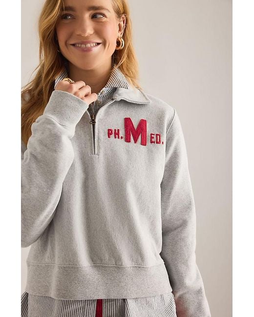Champion Gray Half-Zip Sweatshirt