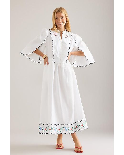 fit and flare homecoming dress Embroidered Cheesecloth Dress