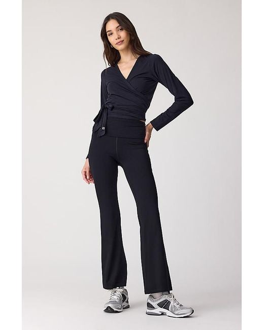 Anthropologie Blue Sweaty Betty Soft Flow Studio Long-Sleeve Top