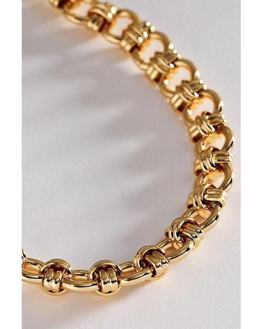 By Anthropologie Metallic Knotted Chunky Chain Necklace