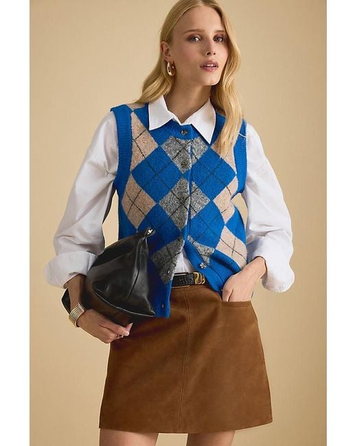 By Anthropologie Brown Suede Mini Skirt