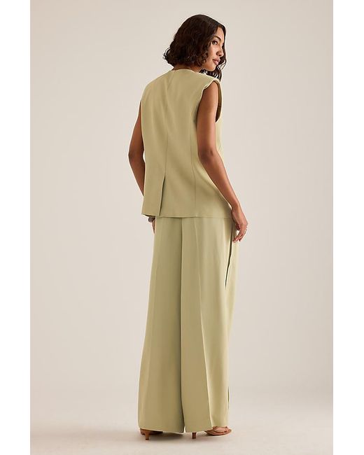 SELECTED Green Ellie V-Neck Waistcoat