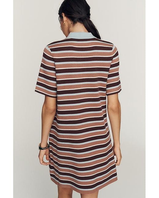 By Anthropologie Multicolor Pollie Mini Swing Jumper Dress