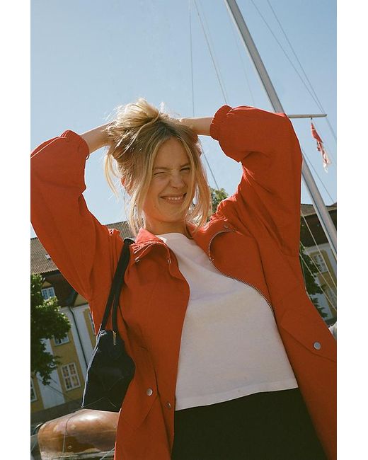 Maeve Red Oversized Lightweight Jacket