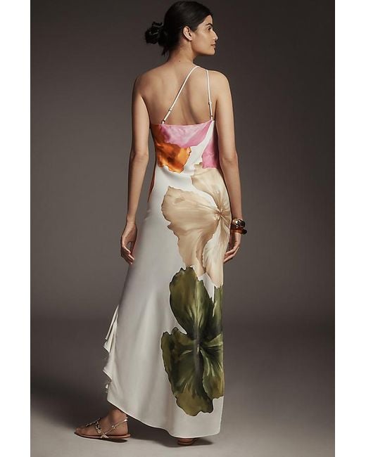 anthropologie lucinda one shoulder maxi slip dress 29 Summer Wedding Guest Dresses
