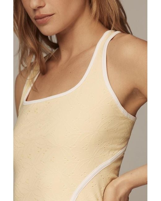 Daily Practice Natural Eyelet Tank Top