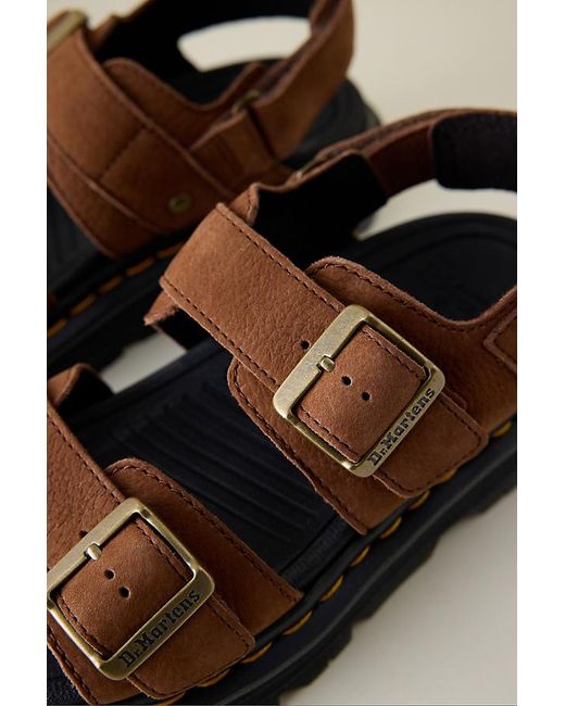 Dr. Martens Brown Zebzag Nubuck Platform Sandals