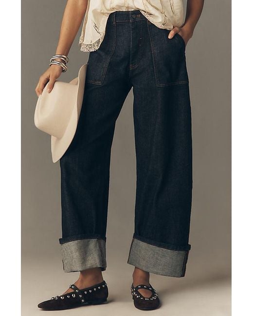 Pilcro Blue The Kayden Carpenter Barrel Jeans By