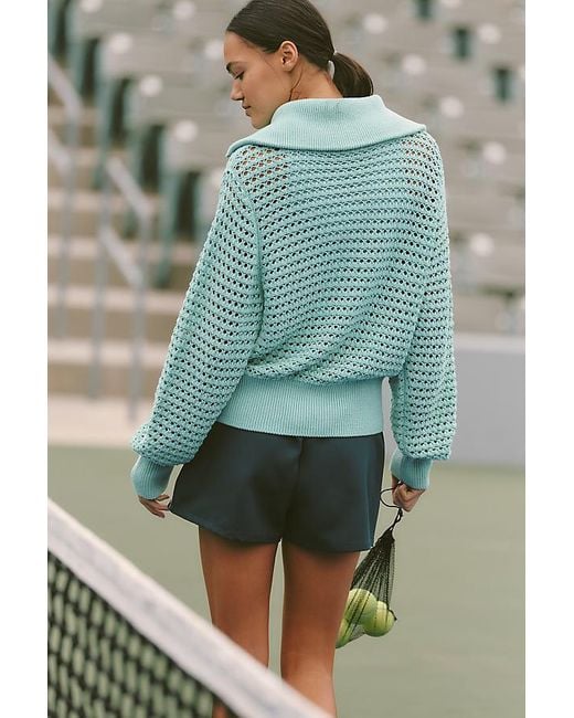 Varley Gray Eloise Cotton Zip-Up Knit Jacket