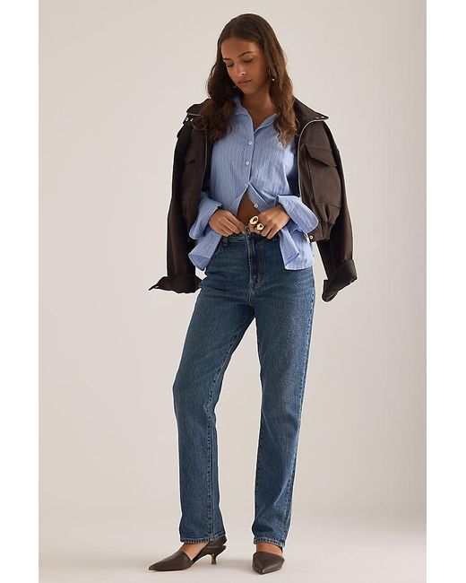 Pistola Blue Bri High-Rise Slim Straight-Leg Jeans