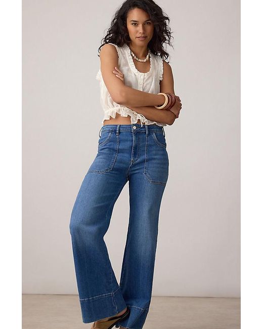 Pilcro Black The Rylan Relaxed High-Rise Flare Jeans By