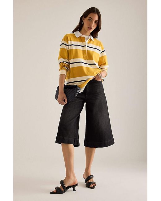By Anthropologie Natural Stripe Rugby Shirt
