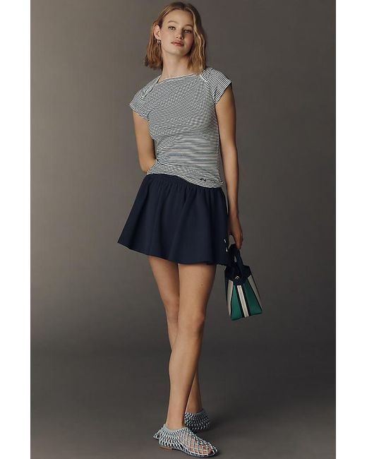 Maeve Gray The Provence Cap-Sleeve T-Shirt
