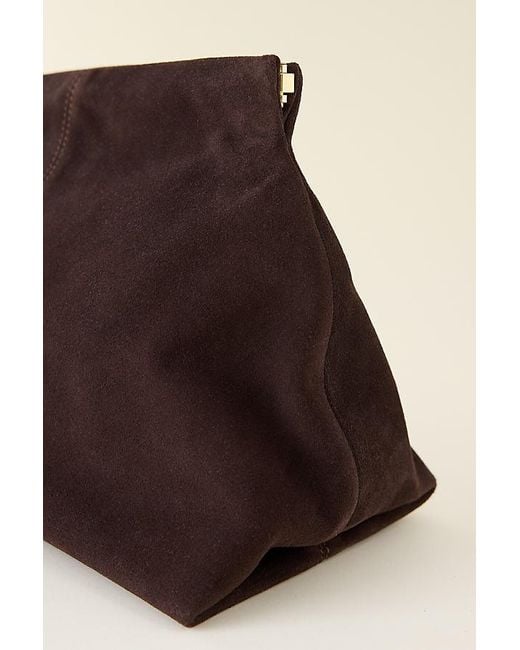 Flattered Natural Clay Suede Clutch Bag