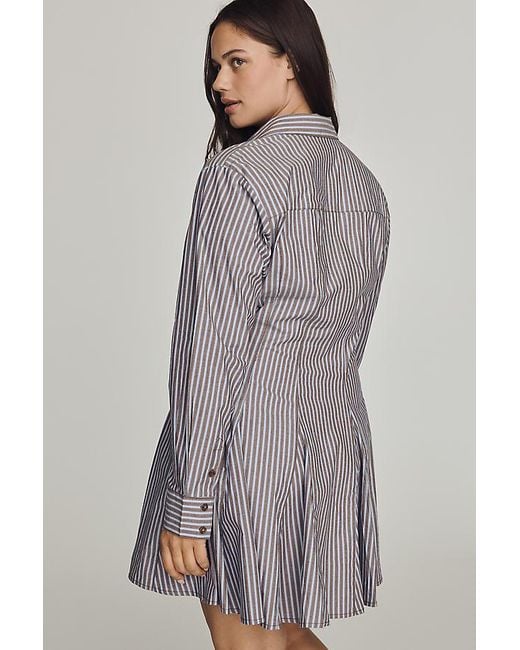 Maeve Multicolor Godet Mini Shirt Dress