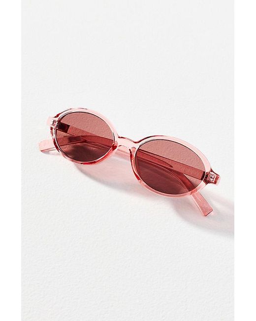 I-SEA Mirrored Translucent Lens Oval Sunglasses