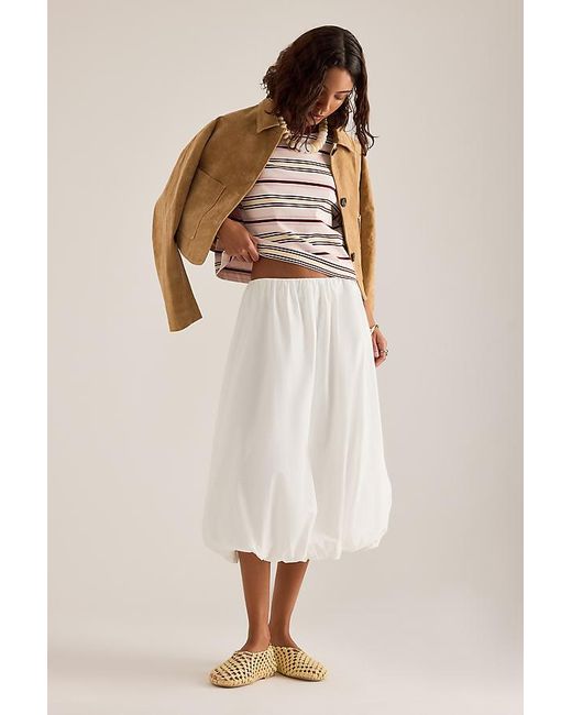 By Anthropologie Brown Boxy Stripe T-Shirt
