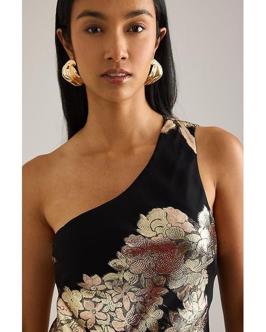 anita dongre black dress New Anthropologie Navy Blue & Yellow Geometric 