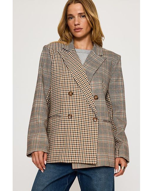 Maeve Gray Multi-Print Blazer