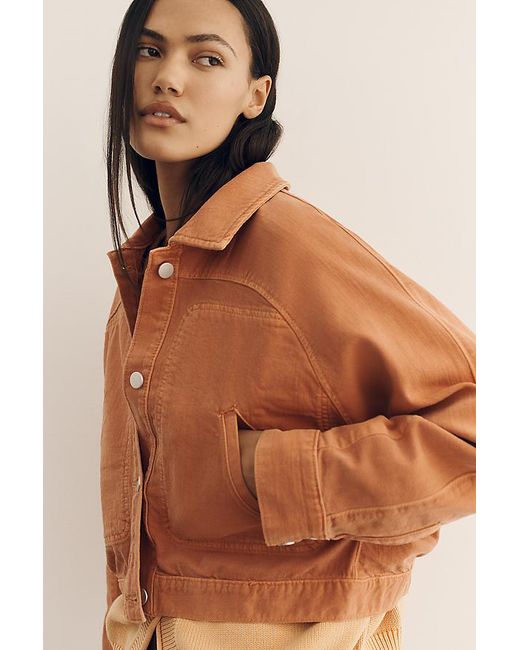Pilcro Brown Dolman Regenerative Cotton Denim Jacket