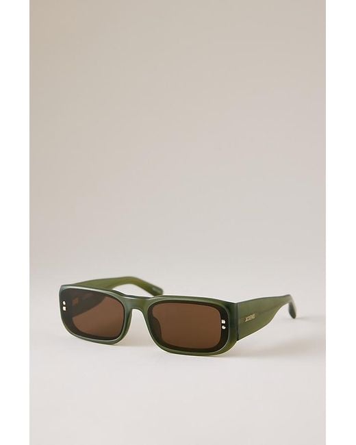 Jacquemus Green Jac195 Rectangle Sunglasses