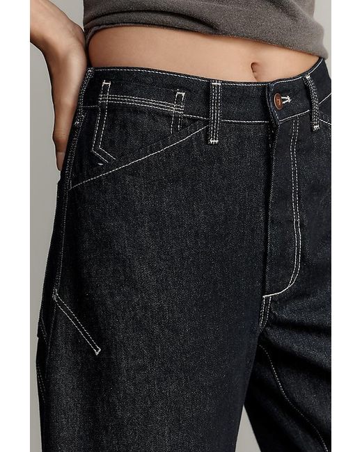 Pilcro Blue The Kayden High-Rise Carpenter Barrel Jeans By