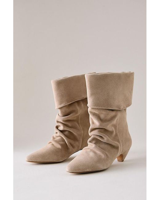 Silent D Natural Heev Folded Ruched Boots