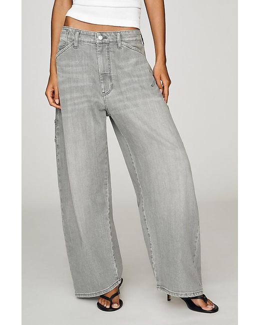 Pilcro Gray The Kayden High-Rise Carpenter Barrel Jeans By