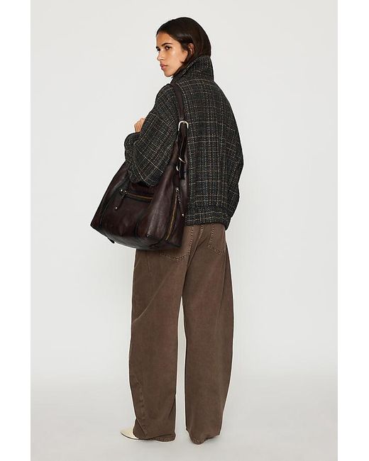 By Anthropologie Black Textured Boucle Bomber Jacket