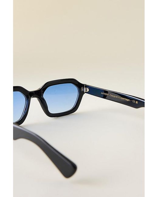 Messyweekend Blue Anthony Hexagonal Sunglasses