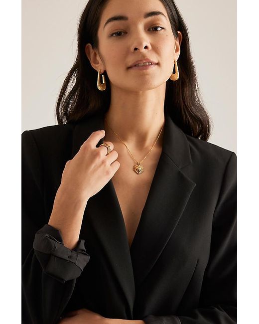 Rachel Jackson Natural Plated Electric Deco Heart Pendant Necklace