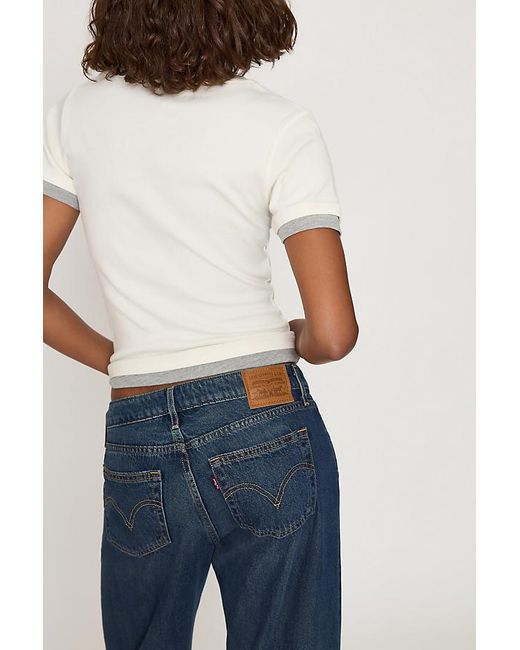 Levi's Blue Low-Rise Loose Jeans
