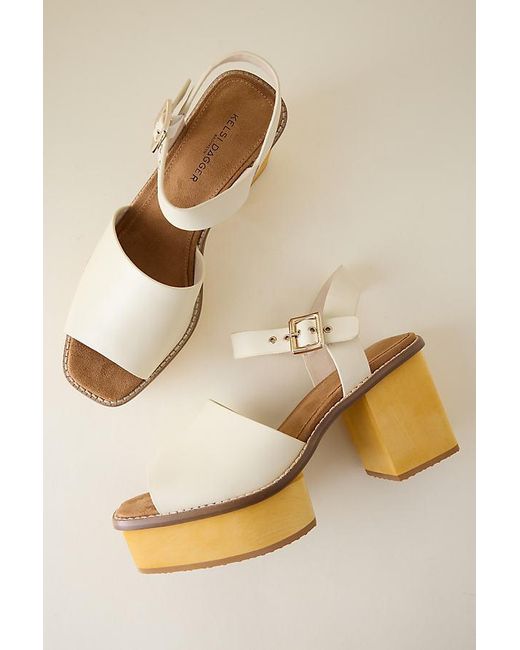 Kelsi Dagger Brooklyn Natural Groove Platform Sandals