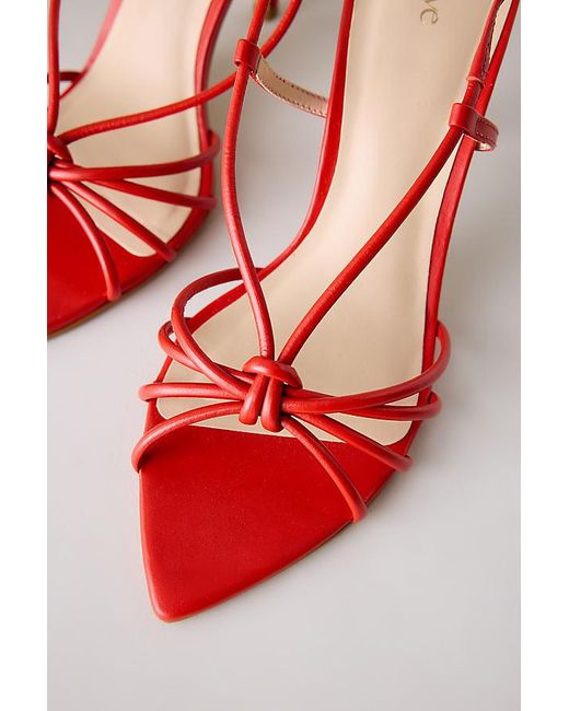 Maeve Red Pointed Toe Strappy Heels