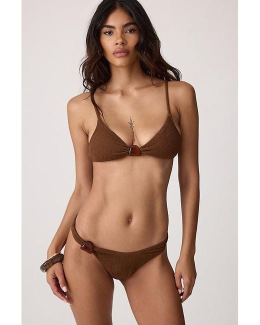 Rhythm Brown Tidewave High-Leg Bikini Bottoms