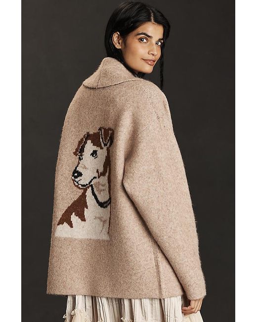 Flat White Natural The Mariel 3D Icon Longline Cardigan
