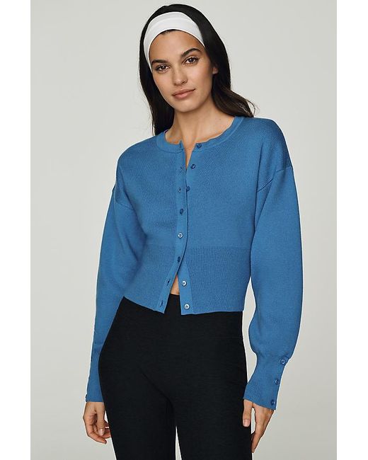 Daily Practice Blue Everyday Crew-Neck Cardigan