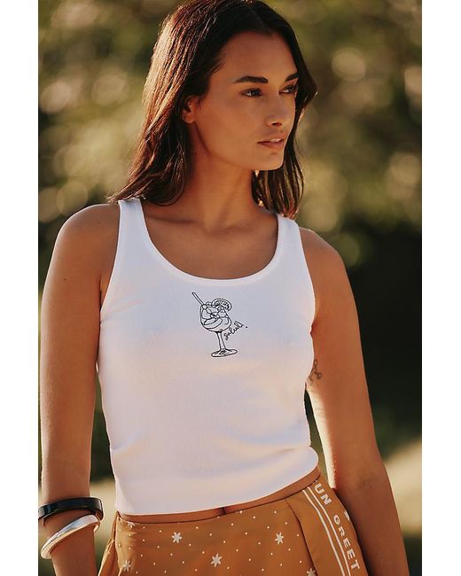 Celandine Green Graphic Tank Top