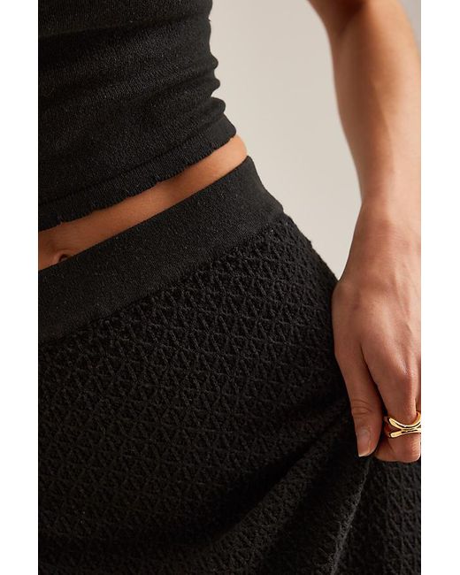 4th & Reckless Black Romi Knitted Maxi Skirt