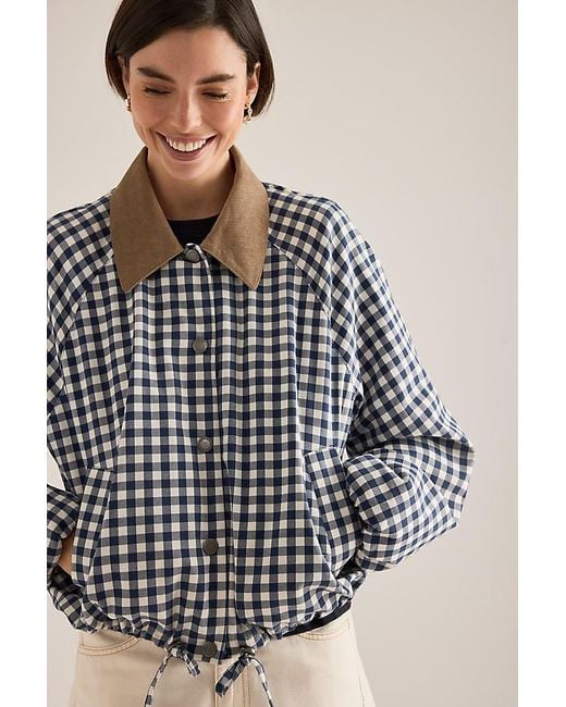 Barbour Natural Ovingham Gingham Casual Jacket