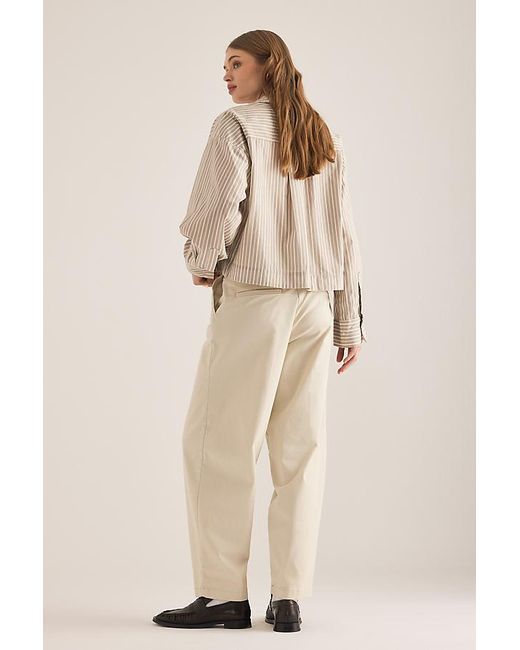 SELECTED Natural Millie Barrel Trousers