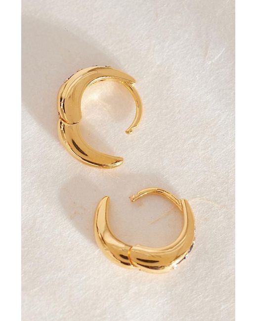 Rachel Jackson Natural Plated Birthstone Huggie Hoop Earrings
