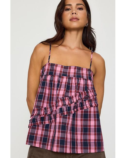 Damson Madder Purple Nyra Ruffle Cami Top