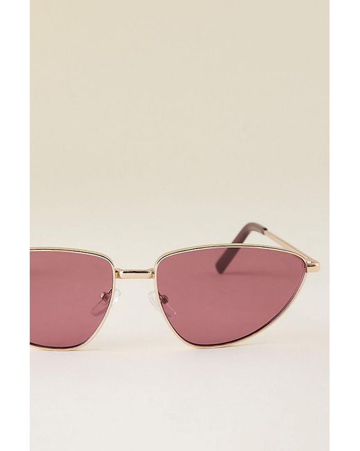 By Anthropologie Pink Triangle Cat-Eye Sunglasses
