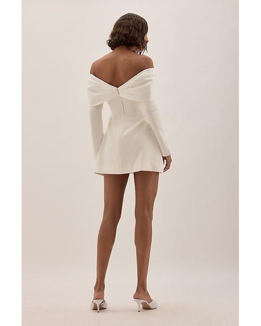 Odd Muse Natural Bow Mini Dress